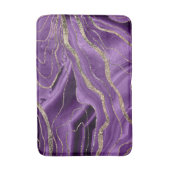 Lila Agate Gold Glitzer Glam #1 Badematte (Vorderseite Vertikal)