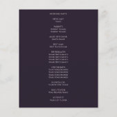 Lila Agate Gold Glitzer Hochzeitsprogramm (Rückseite)