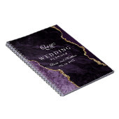 Lila Agate & Gold-Hochzeitszittel Notizblock (Rechte Seite)