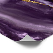 Lila Agate Gold Script Wedding Willkommen Poster (Ecke)