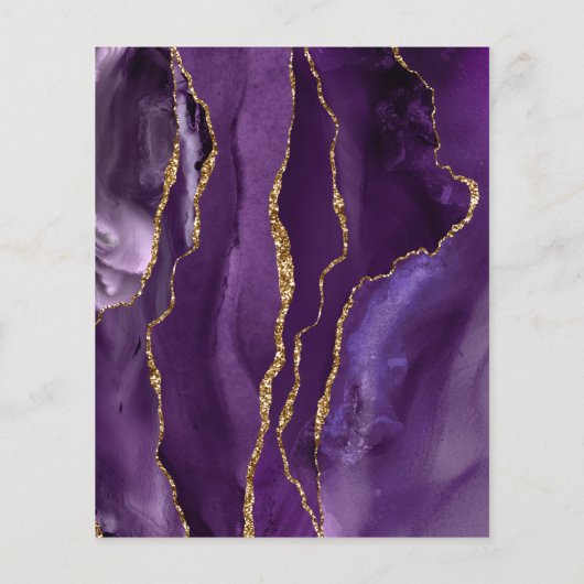 Lila Agate Imitats Foil Flyer (Hinten)