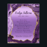 Lila Agate Imitats Foil Flyer<br><div class="desc">eleganter Schönheitssalon Flyer</div>