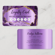 Lila Agate Imitats Perlescent Fox Loyalty Card