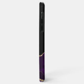 Lila Agate Monogram Gold Glitzer Case-Mate iPhone Hülle (Hinten/Links)