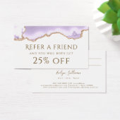 lila Agate-Referenzkarte (Schreibtisch)