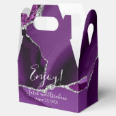 Lila Agate Silver Glitzer Gastgeschenk Hochzeit Bo Geschenkschachtel (Geöffnet)