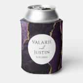 Lila Agate Stone Wedding Can Cooler Dosenkühler (Kanne Rückseite)