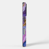 Lila Agate Waves mit Gold Case-Mate iPhone Hülle (Rückseite / Rechts)