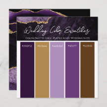 Lila Agate Wedding Color Pallette Einladung