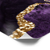 Lila Agate Wedding-Geschenke-Zeichen Poster (Ecke)