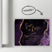 Lila Agate Wedding Save the Date Magneteinladung