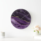 Lila Agate Wohngestaltung Große Uhr (Zuhause)