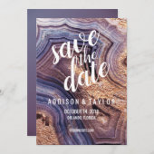 Lila Agode-Geoviolett Save the Date Rose Gold (Vorne/Hinten)