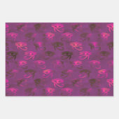 Lila ägyptisches Auge aus Horusblättern Geschenkpapier Set (Vorderseite 2)