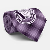 Lila Akkordeon Krawatte (Gerollt)