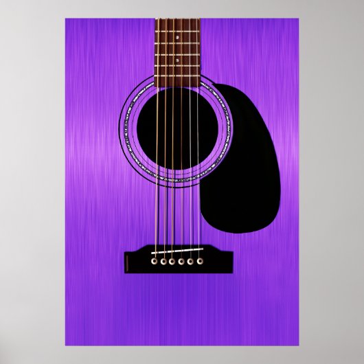 Lila akustische Gitarre Poster (Vorne)
