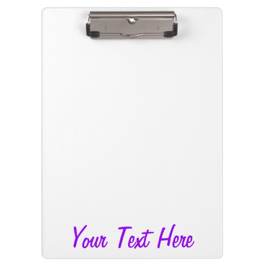 Lila Akzent-Farbe, benutzerdefinierbar Klemmbrett (Vorderseite)