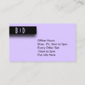 Lila Akzent Visitenkarte (Rückseite)