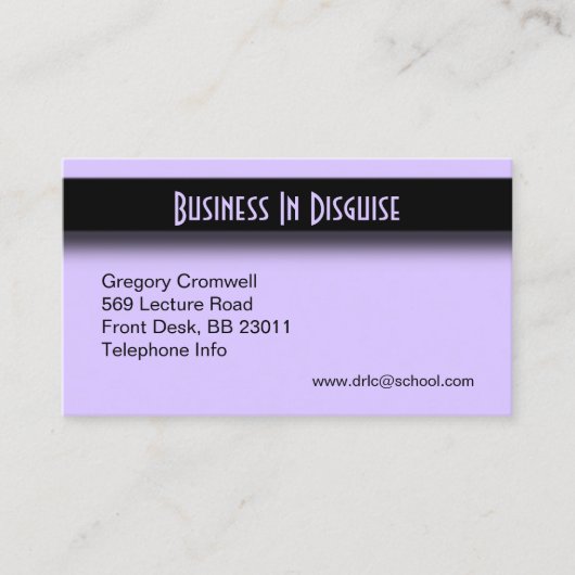 Lila Akzent Visitenkarte (Vorderseite)