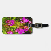 Lila Alaska-Wildblume Abstrakt Gepäckanhänger (Vorderseite horizontal)