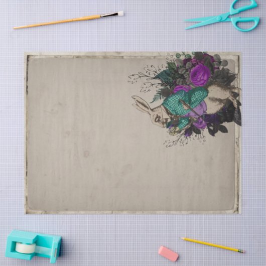 Lila Alice im Wunderland Seidenpapier (Basteln)