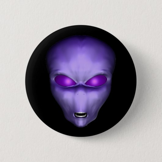 Lila Alien Button (Vorderseite)