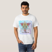 Lila Alien-Dreieck T-Shirt (Vorne ganz)