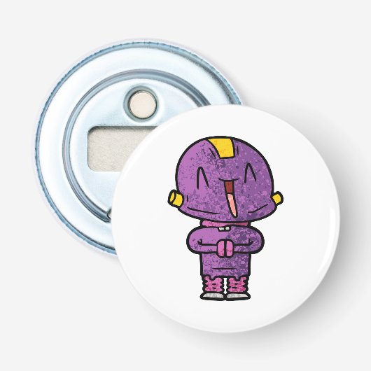 lila Alien Flaschenöffner (Vorderseite)