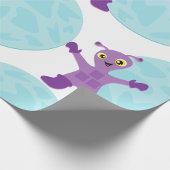 Lila Alien Geschenkpapier