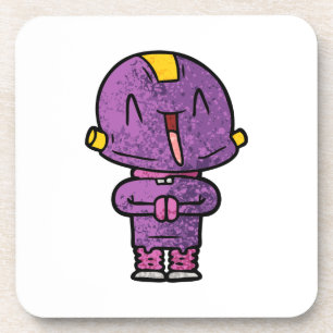 lila Alien Getränkeuntersetzer