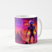 Lila Alien Kaffeetasse (VorderseiteRechts)
