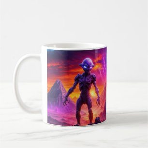 Lila Alien Kaffeetasse