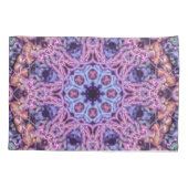 Lila Alien Kaleidoskopie Mandala Kissenbezug (Rückseite-Links)