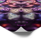 Lila Alien Kaleidoskopie Mandala Poster (Ecke)