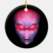 Lila Alien Keramik Ornament (Hinten)