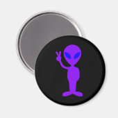 Lila Alien Magnet (Vorderseite/Rückseite)