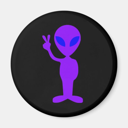 Lila Alien Magnet (Vorne)