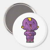 lila Alien Magnet (Vorderseite/Rückseite)
