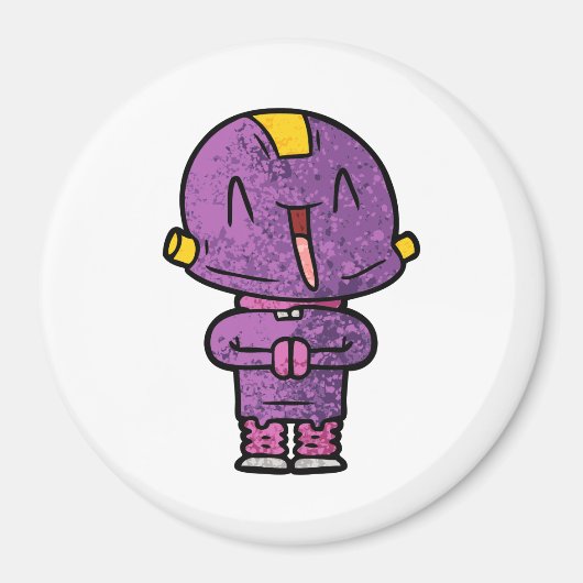 lila Alien Magnet (Vorne)