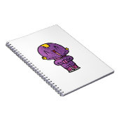lila Alien Notizblock (Rechte Seite)