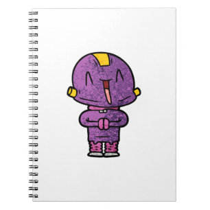 lila Alien Notizblock