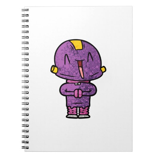 lila Alien Notizblock (Vorderseite)