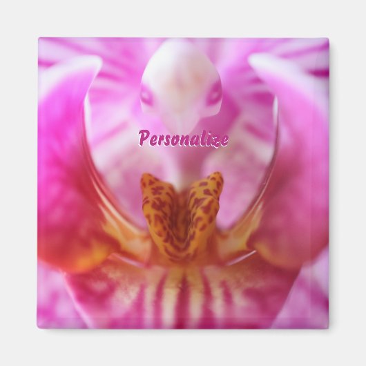 Lila Alien Orchid Orange Victim Floral Magnet (Vorne)