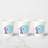 Lila Alien Pappbecher