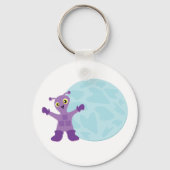 Lila Alien Schlüsselanhänger (Vorderseite)