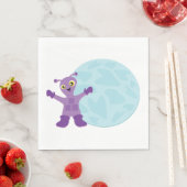 Lila Alien Serviette (Beispiel)