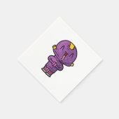 lila Alien Serviette (Ecke)