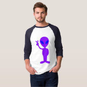Lila Alien T-Shirt (Vorne ganz)