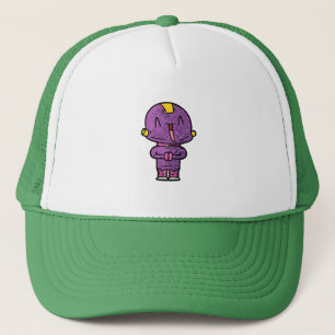 lila Alien Truckerkappe