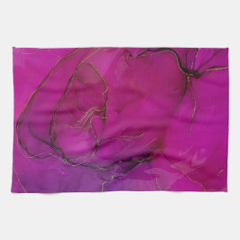 Lila Alkoholfarbe Geschirrtuch